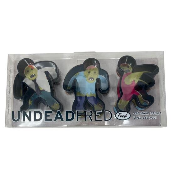 Undead Fred Zombie Halloween Cookie Cutters Set of 3 NEW in Package - Picture 9 of 9